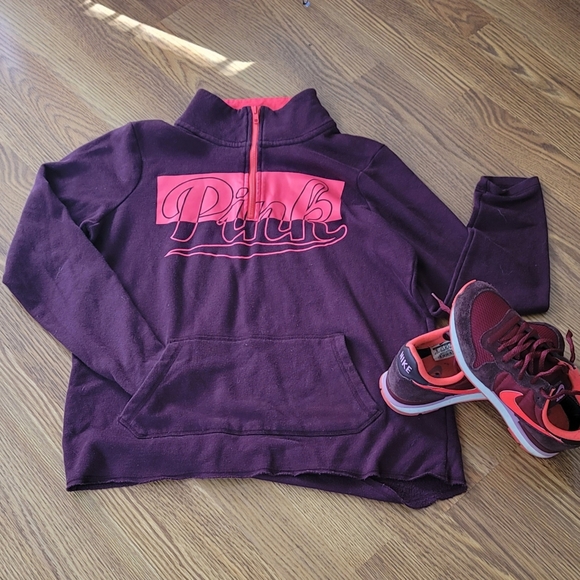 Half zip Pink Victoria secret pull over. - Picture 2 of 2